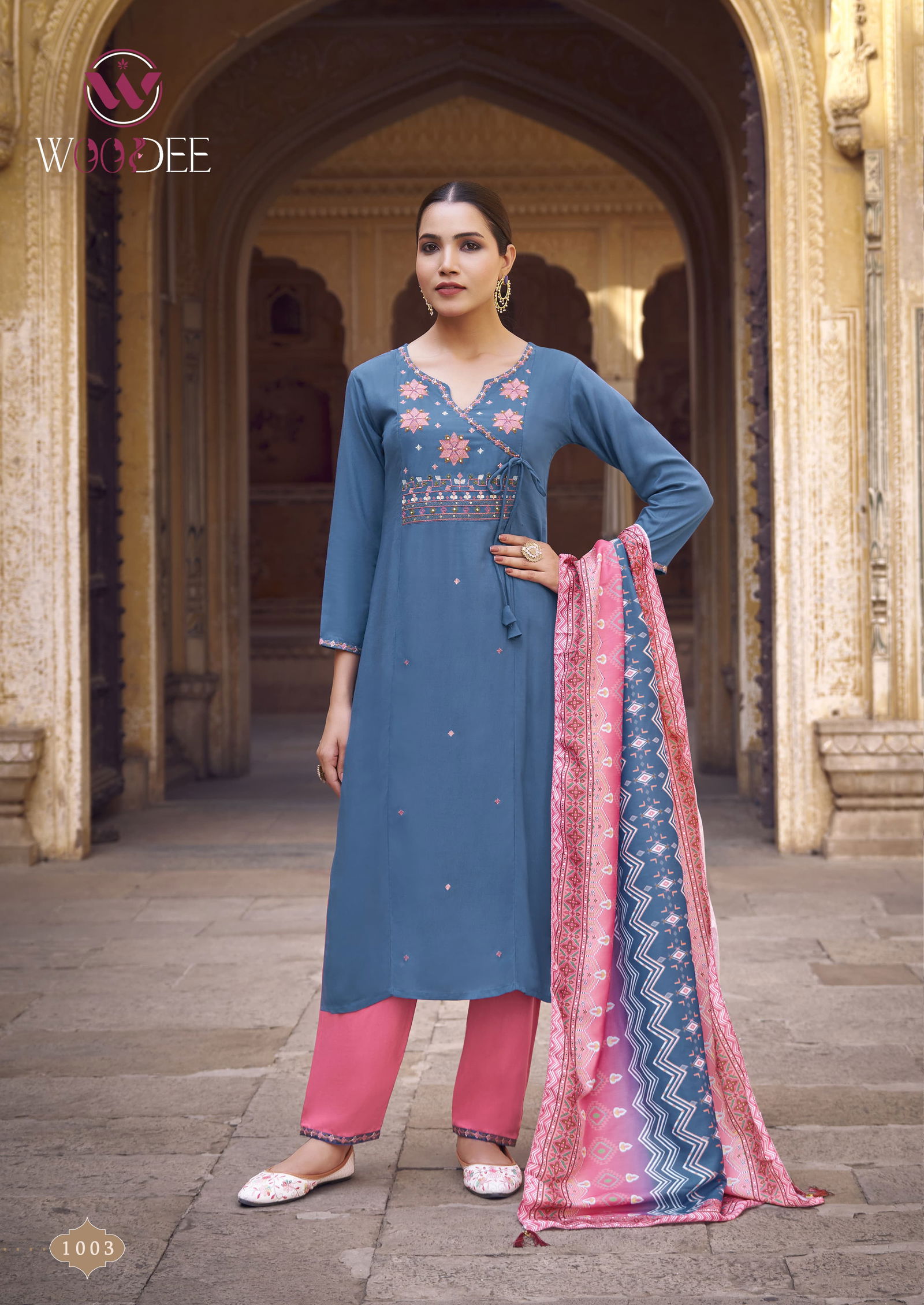 Golden Pearl Vol 1 By Woodee Premium Rayon Designer Kurti With Bottom Dupatta Wholesale Shop In Surat